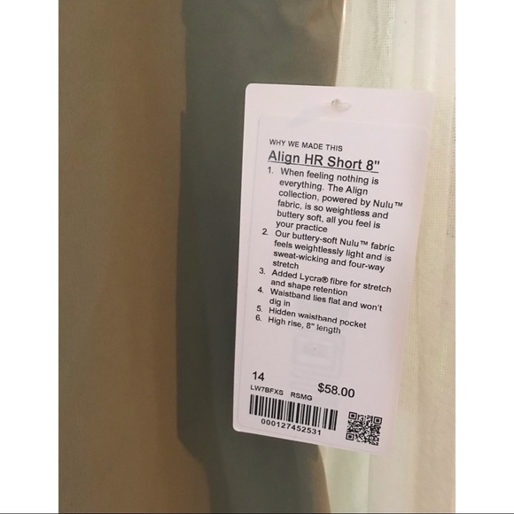 lululemon rosemary green 8” align biker shorts 14 - Picture 3 of 5